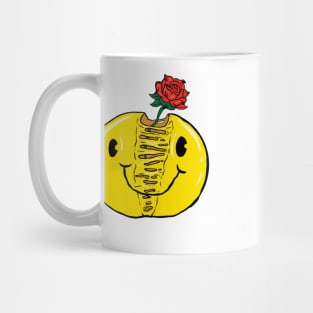 Melted Smiley Emoji Rose Mug